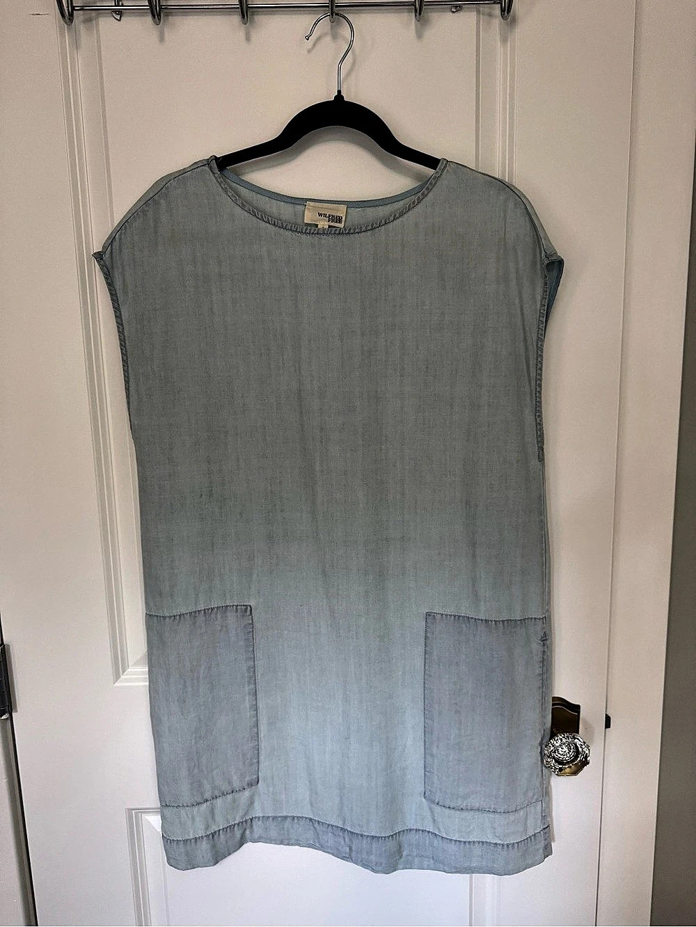 Wilfred Free Nori Denim Dress Blue Mini Dress Size Small